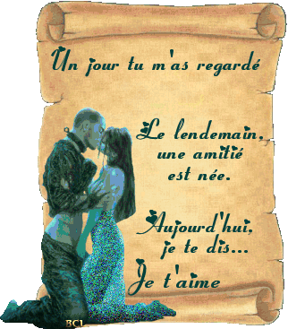 ne dit j'amais je t'aime a une fille